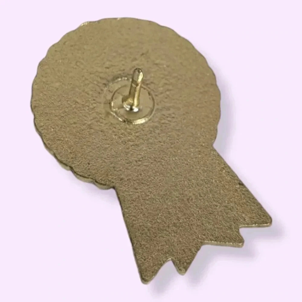 (5/$20) Awkward Conversation Ribbon Enamel Pin - Picture 2 of 3